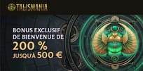 Profitez du bonus de bienvenue sans wager de Talismania Casino