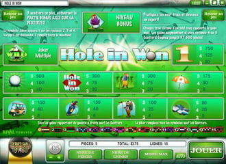 Casino machine a sous Hole in Won
